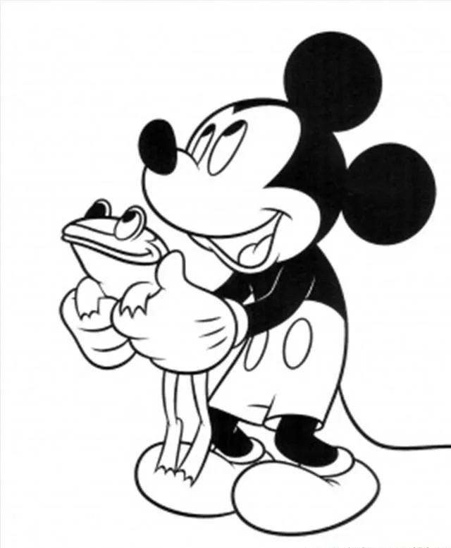 Desenho de Mickey para colorir e imprimir: número 1