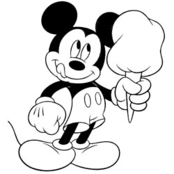 Desenho de Mickey para colorir e imprimir: número 2