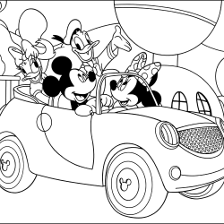 Desenho de Mickey para colorir e imprimir: número 9