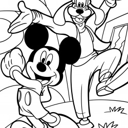 Desenho de Mickey para colorir e imprimir: número 10