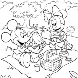 Desenho de Mickey para colorir e imprimir: número 12