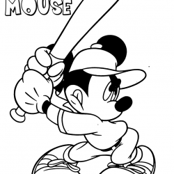 Desenho de Mickey para colorir e imprimir: número 14