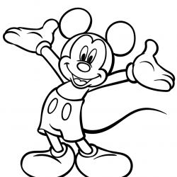 Desenho de Mickey para colorir e imprimir: número 17