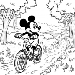 Desenho de Mickey para colorir e imprimir: número 19