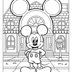 Desenho de Mickey para colorir e imprimir: número 20