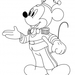 Desenho de Mickey para colorir e imprimir: número 21