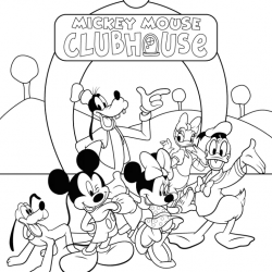 Desenho de Mickey para colorir e imprimir: número 23