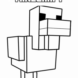 Desenho de Minecraft para colorir e imprimir: número 1