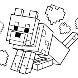 Desenho de Minecraft para colorir e imprimir: número 3