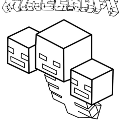 Desenho de Minecraft para colorir e imprimir: número 6