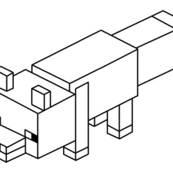 Desenho de Minecraft para colorir e imprimir: número 8