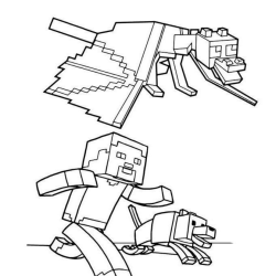 Desenho de Minecraft para colorir e imprimir: número 13