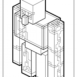 Desenho de Minecraft para colorir e imprimir: número 14