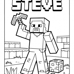 Desenho de Minecraft para colorir e imprimir: número 16