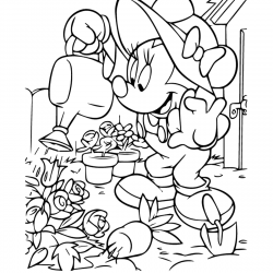 Desenho de Minnie para colorir e imprimir: número 3