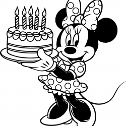 Desenho de Minnie para colorir e imprimir: número 4