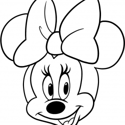 Desenho de Minnie para colorir e imprimir: número 5