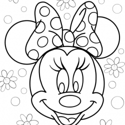 Desenho de Minnie para colorir e imprimir: número 8