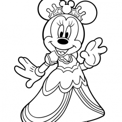 Desenho de Minnie para colorir e imprimir: número 11
