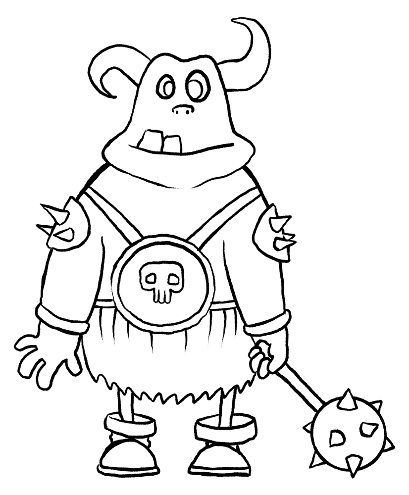 Desenho de Mito para colorir e imprimir: número 2