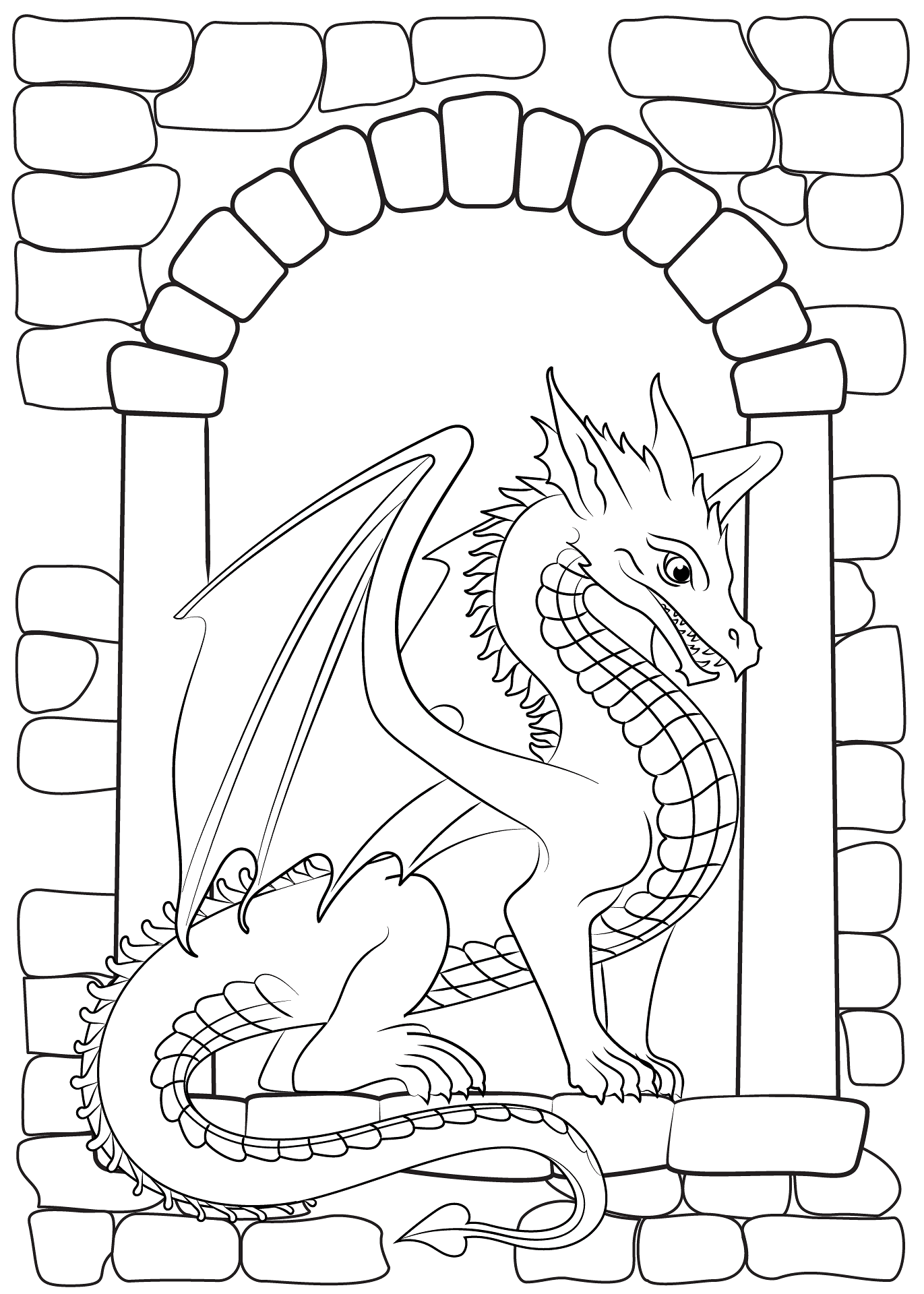 Desenho de Mito para colorir e imprimir: número 9