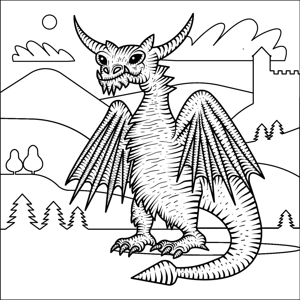 Desenho de Mito para colorir e imprimir: número 18