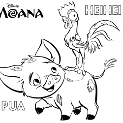 Desenho de Moana para colorir e imprimir: número 16