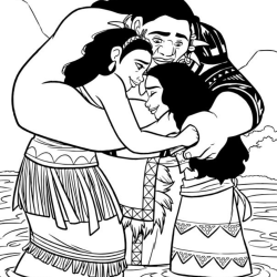 Desenho de Moana para colorir e imprimir: número 21