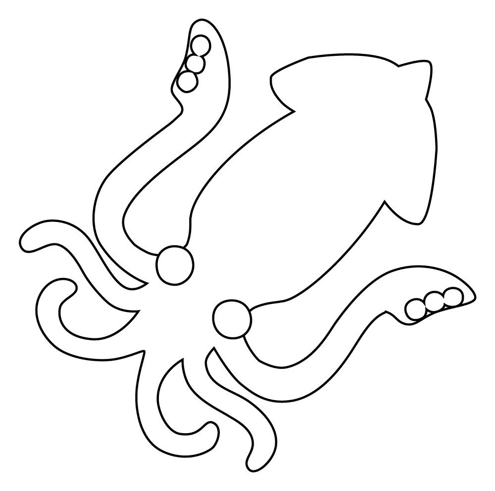 Desenho de Moluscos para colorir e imprimir: número 7