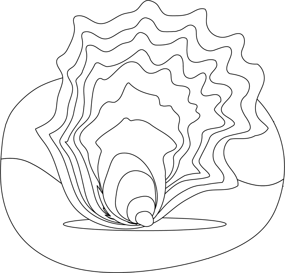 Desenho de Moluscos para colorir e imprimir: número 8