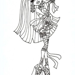 Desenho de Monster High para colorir e imprimir: número 2