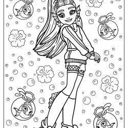 Desenho de Monster High para colorir e imprimir: número 3