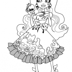 Desenho de Monster High para colorir e imprimir: número 4