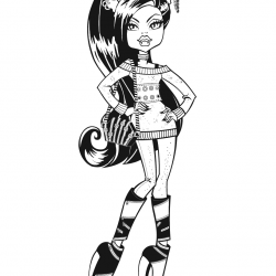 Desenho de Monster High para colorir e imprimir: número 6