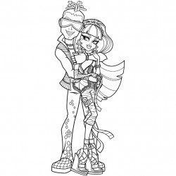 Desenho de Monster High para colorir e imprimir: número 7