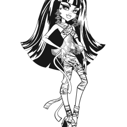 Desenho de Monster High para colorir e imprimir: número 8