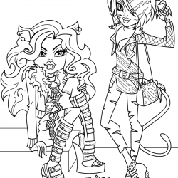 Desenho de Monster High para colorir e imprimir: número 9