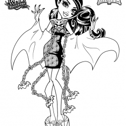 Desenho de Monster High para colorir e imprimir: número 10