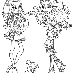 Desenho de Monster High para colorir e imprimir: número 13