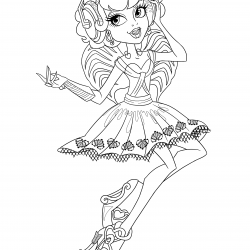 Desenho de Monster High para colorir e imprimir: número 14