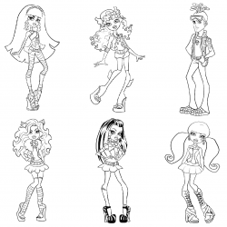 Desenho de Monster High para colorir e imprimir: número 15