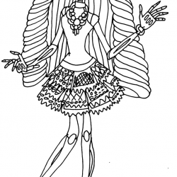 Desenho de Monster High para colorir e imprimir: número 16