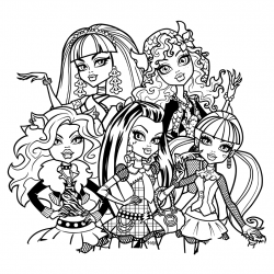 Desenho de Monster High para colorir e imprimir: número 17