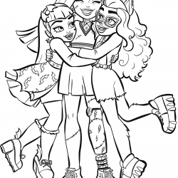 Desenho de Monster High para colorir e imprimir: número 18