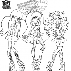 Desenho de Monster High para colorir e imprimir: número 20