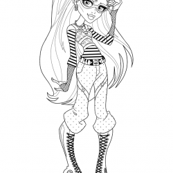 Desenho de Monster High para colorir e imprimir: número 21