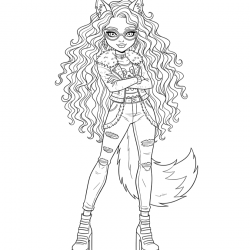 Desenho de Monster High para colorir e imprimir: número 22