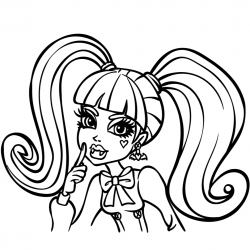 Desenho de Monster High para colorir e imprimir: número 23