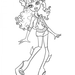 Desenho de Monster High para colorir e imprimir: número 24