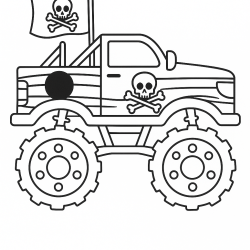 Desenho de Monster Truck para colorir e imprimir: número 11